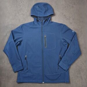 Vintage Nike ACG Hooded Jacket Mens XL Blue Fleece Lined Full Zip Wind Resistant
